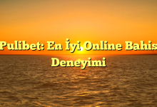 Pulibet: En İyi Online Bahis Deneyimi